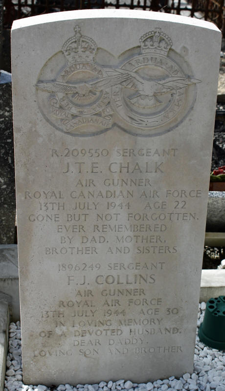 Sgt Jeffrey Thomas Ernest Chalk<br/><br /><br />died July 13th, 1944